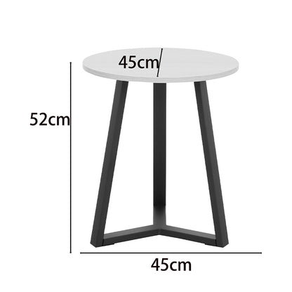 Βοηθητικό τραπέζι Berton pakoworld cappuccino με μαύρο μέταλλο Φ45x52εκ