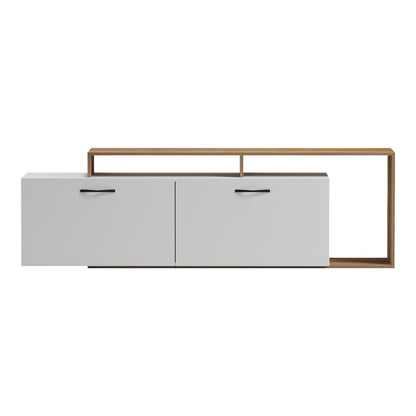Έπιπλο τηλεόρασης Tobler pakoworld σε oak- λευκή απόχρωση 170x40x53εκ