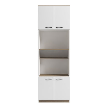 Ντουλάπα κουζίνας Rowan pakoworld σε λευκή-sonoma απόχρωση 60x42x182εκ