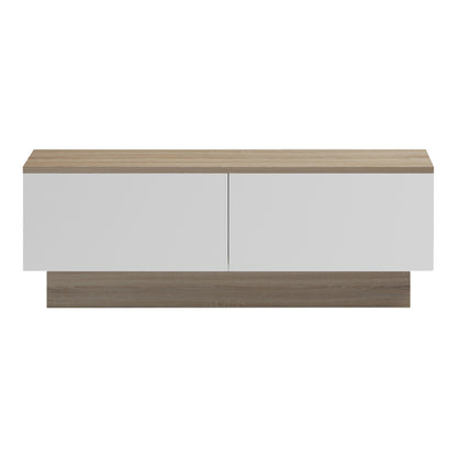 Τραπέζι σαλονιού Winey pakoworld σε sonoma-λευκή απόχρωση 90x60x31.5εκ