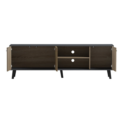Έπιπλο τηλεόρασης Tuscany pakoworld sonoma-ανθρακί 180x41x51εκ
