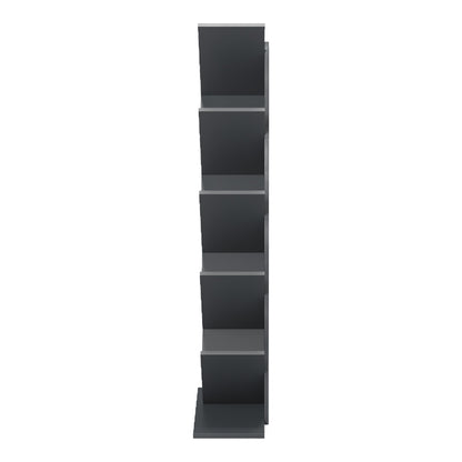 Βιβλιοθήκη Fyllo pakoworld ανθρακί 50x25x141.5εκ