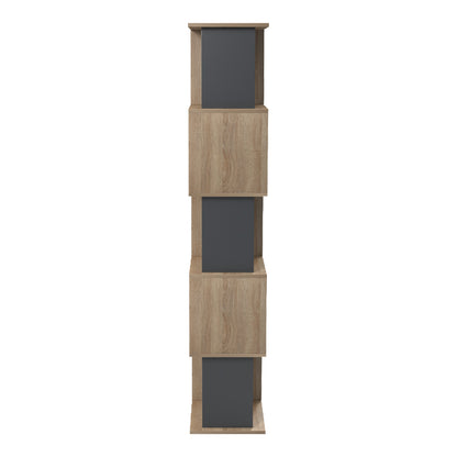 Βιβλιοθήκη Cubik pakoworld sonoma- ανθρακί 35x30x161εκ