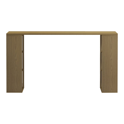 Γραφείο με ραφιέρα Colmar pakoworld σε ανοιχτό καρυδί 140x60x75εκ