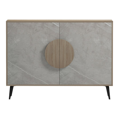 Μπουφές Gora pakoworld sonoma-μπεζ οψη μαρμαρου 110x35.5x82εκ