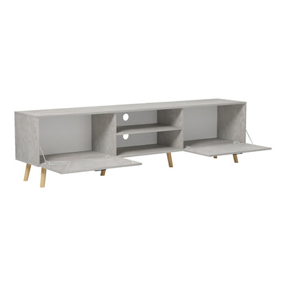 Έπιπλο τηλεόρασης Gorna pakoworld μπεζ εφέ μαρμάρου 180x35x48.6εκ