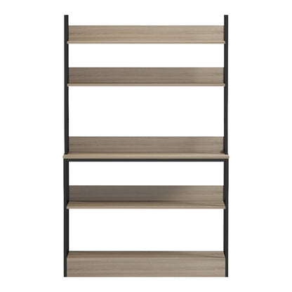 Επιδαπέδια ραφιέρα Oranis pakoworld sonoma-μαύρο 105x38x165εκ