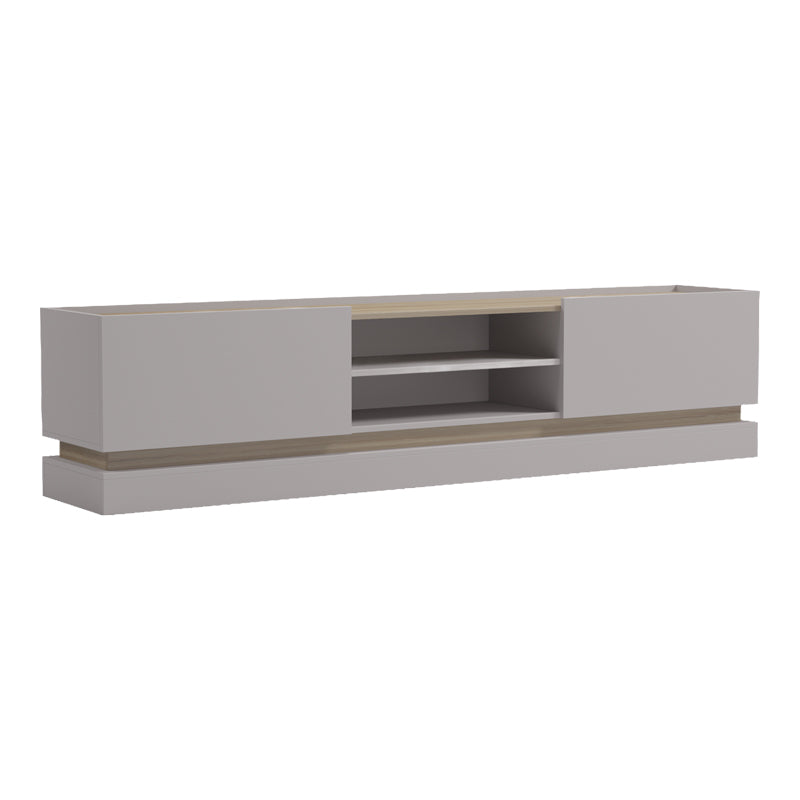 Έπιπλο τηλεόρασης Wendo pakoworld γκρι-sonoma 200x37x47εκ