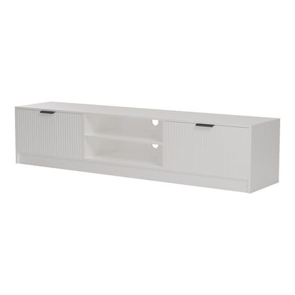 Έπιπλο τηλεόρασης Lemardo pakoworld λευκό 180x40x40εκ