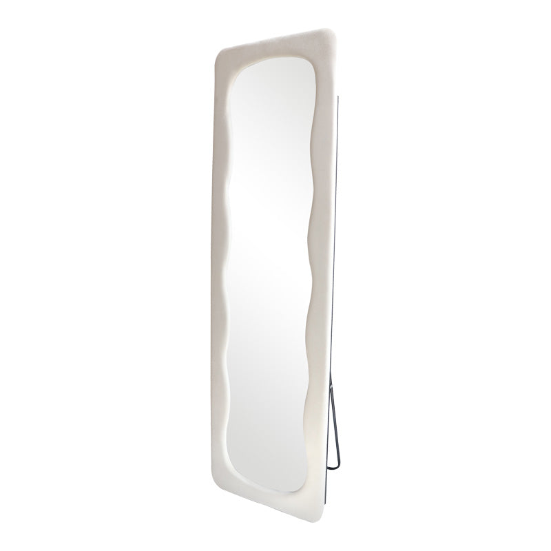 Καθρέπτης Lezour pakoworld βελούδο σε λευκή απόχρωση 50x5x170εκ