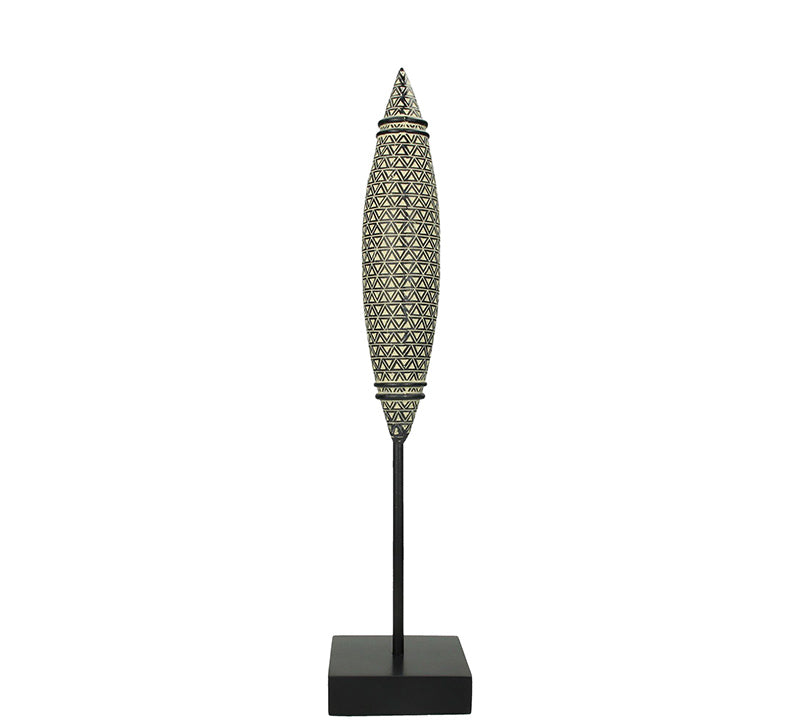 Επιτραπέζιο διακοσμητικό "Tribal" μαύρο/λευκό, 45cm