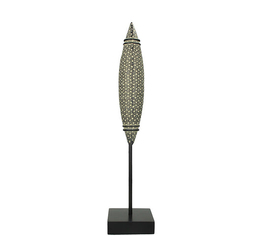 Επιτραπέζιο διακοσμητικό "Tribal" μαύρο/λευκό, 45cm
