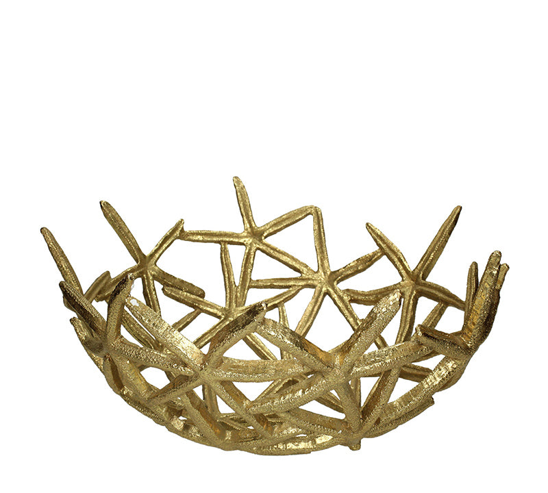 Βαθύ μπώλ με αστερίες, χρυσό χρ.,36x18,6cm