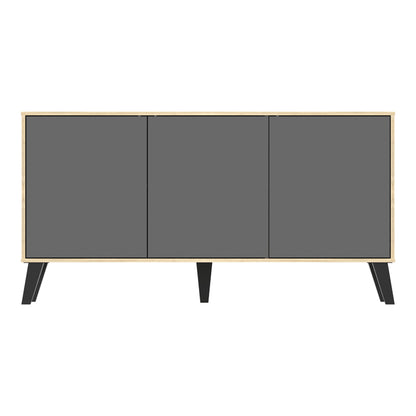 Μπουφές Billie pakoworld sonoma-ανθρακί149x40x77εκ