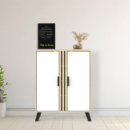 Παπουτσοθήκη-ντουλάπι Shoby pakoworld λευκό-sonoma 70.5x30x91εκ