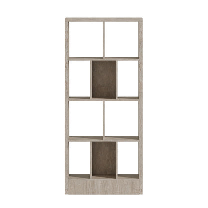 Βιβλιοθήκη Dividre pakoworld sonoma oak μελαμίνης 80x30x181εκ