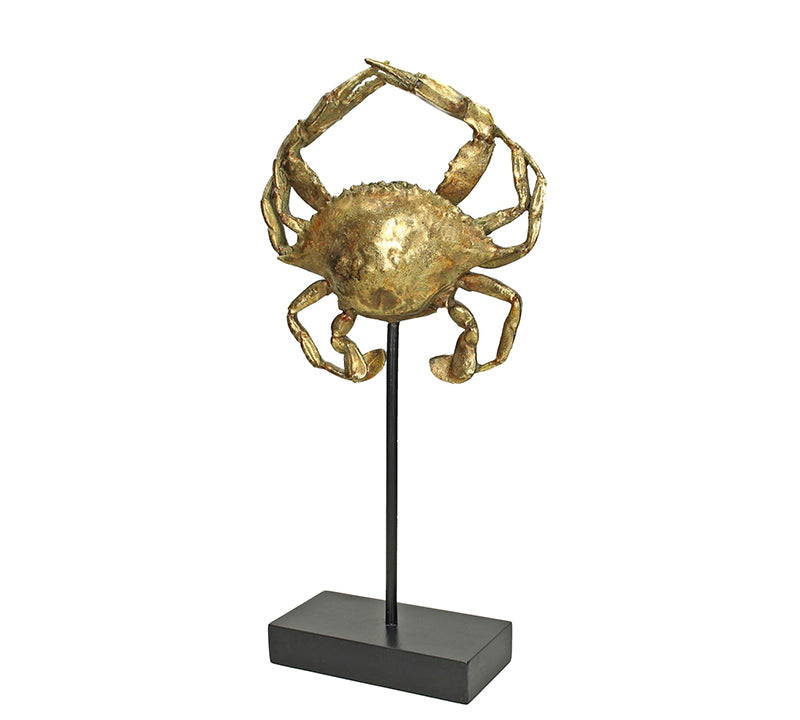 Διακοσμητικός κάβουρας αντ.χρυσός σε stand 21x42cm