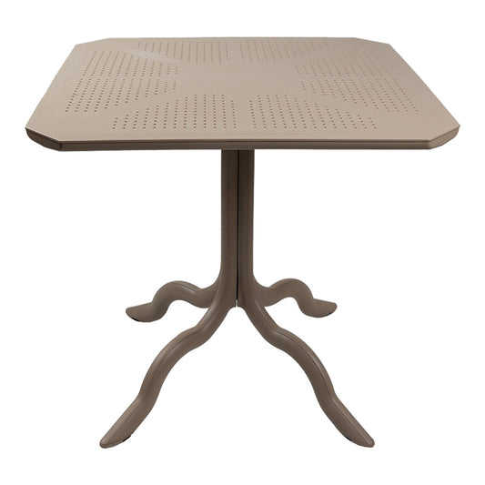 Τραπέζι Icon pakoworld PP σε απόχρωση cappucino 80x80x74.5εκ
