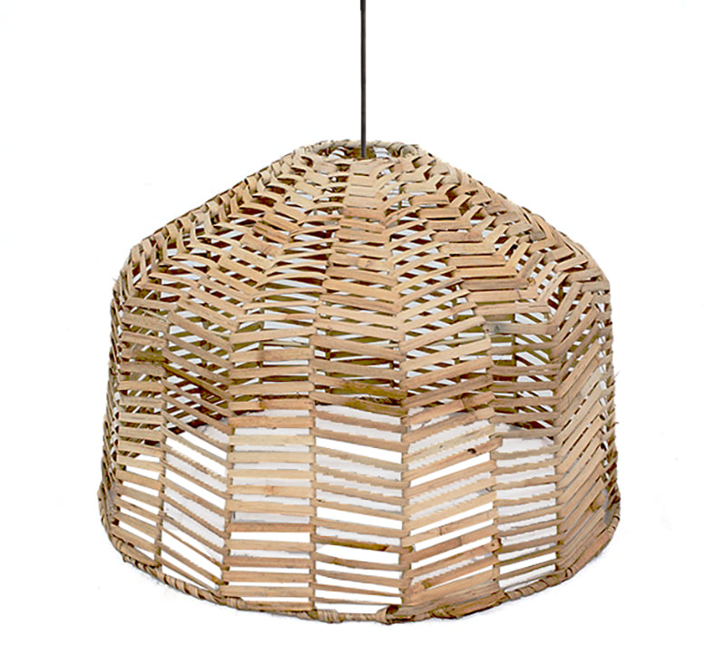 Φωτιστικό οροφής από Rattan σχ.ψαροκόκκαλο,δ.40x25cm