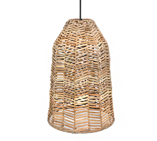 Φωτιστικό οροφής από Rattan σχ.ψαροκόκκαλο,δ.28x48cm