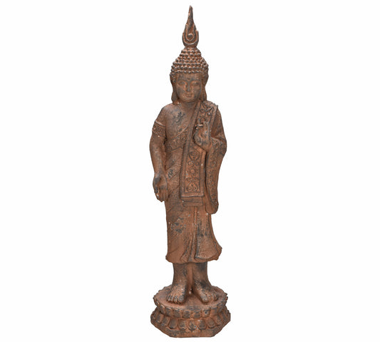 Όρθιος Buddha από ρητίνη,καφέ,87cm
