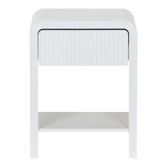 Κομοδίνο Zeplen pakoworld MDF σε λευκή απόχρωση 40x30x53εκ