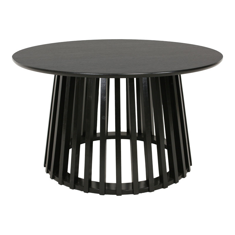 Τραπέζι σαλονιού Domonic pakoworld mdf σε μαύρη απόχρωση Φ80x45εκ