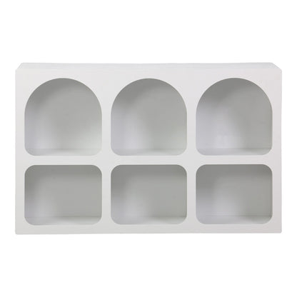 Μπουφές Emersi pakoworld με ράφια mdf σε λευκή απόχρωση 120x35x76εκ