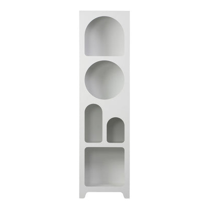 Βιβλιοθήκη Emersi pakoworld mdf σε λευκή απόχρωση 48x35x180εκ