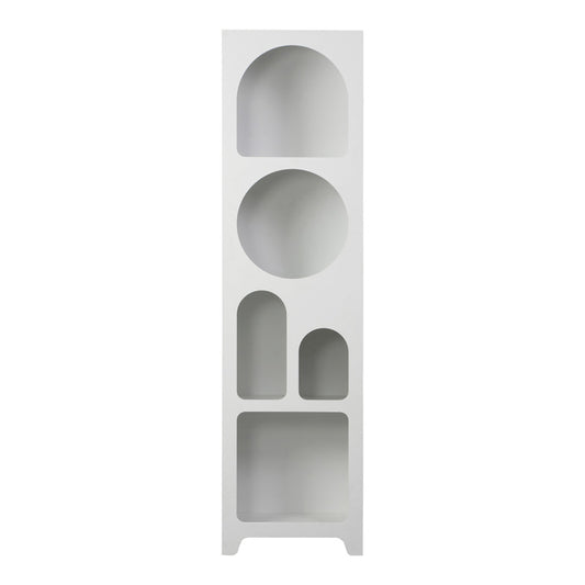 Βιβλιοθήκη Emersi pakoworld mdf σε λευκή απόχρωση 48x35x180εκ