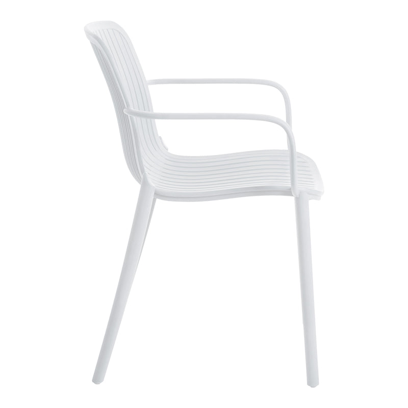Πολυθρόνα Teragi στοιβαζόμενη pakoworld pp με UV protection λευκή 59x57x82εκ