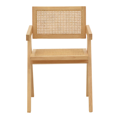 Πολυθρόνα Winslow pakoworld φυσικό rubberwood 52x59x79εκ