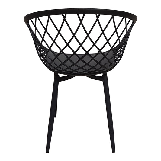 Πολυθρόνα Ezra pakoworld μαύρο pp-πόδι μαύρο μέταλλο 62.5x56x82εκ