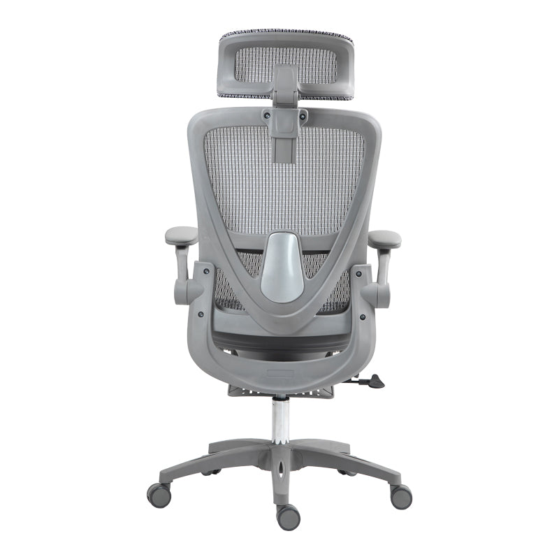 Καρέκλα γραφείου εργασίας Zenyk pakoworld mesh σε grey απόχρωση 63x70x126εκ