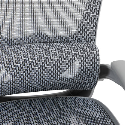Καρέκλα γραφείου εργασίας Zenyk pakoworld mesh σε grey απόχρωση 63x70x126εκ