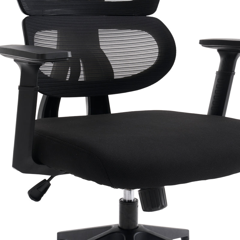Καρέκλα γραφείου διευθυντή Cadrey pakoworld mesh μαύρο 67x64x120-128εκ