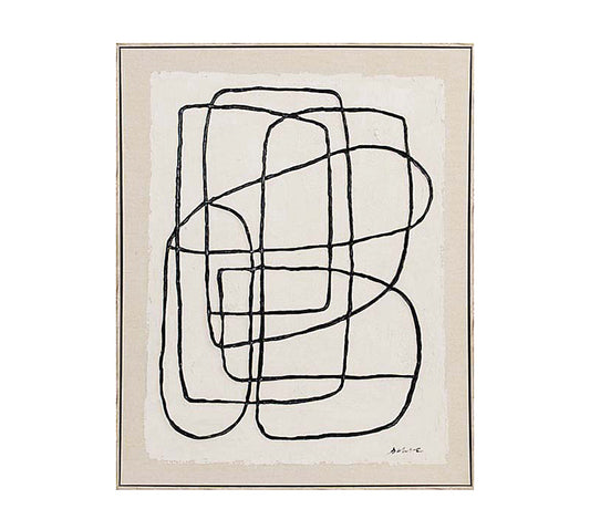 Χειροποίητος πίνακας με γραμμικό σχ.,60x80cm