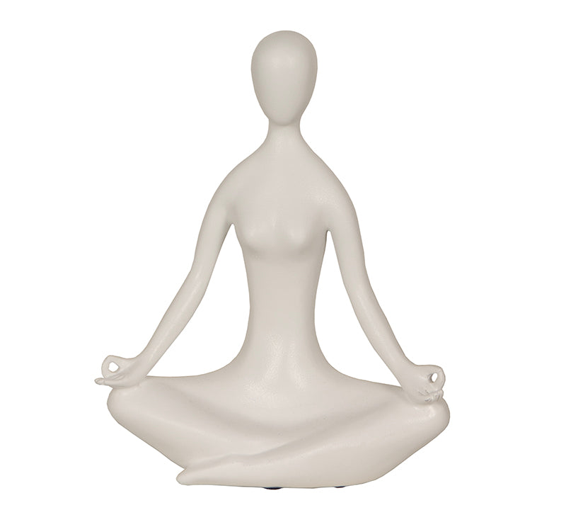 Διακοσμητική φιγούρα Yoga λευκό χρ.,24.5cm