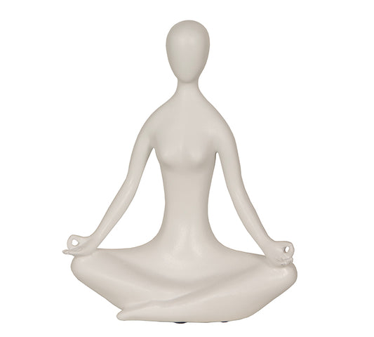 Διακοσμητική φιγούρα Yoga λευκό χρ.,24.5cm