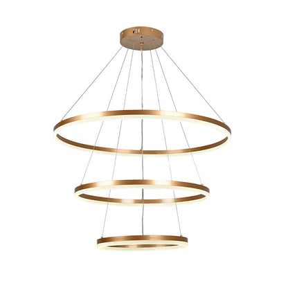 Inlight Κρεμαστό φωτιστικό LED 100W 3CCT (by switch on base) D:60cm (6095-A-Golden)