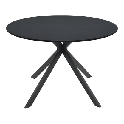 Τραπέζι Xuson pakoworld μαύρο mdf με μεταλλικό πόδι Φ120x75εκ