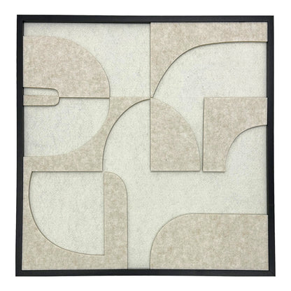 Πίνακας με πλαίσιο Jeire Inart λευκό 62x2.5x62εκ
