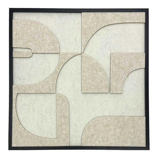Πίνακας με πλαίσιο Jeire Inart λευκό 62x2.5x62εκ