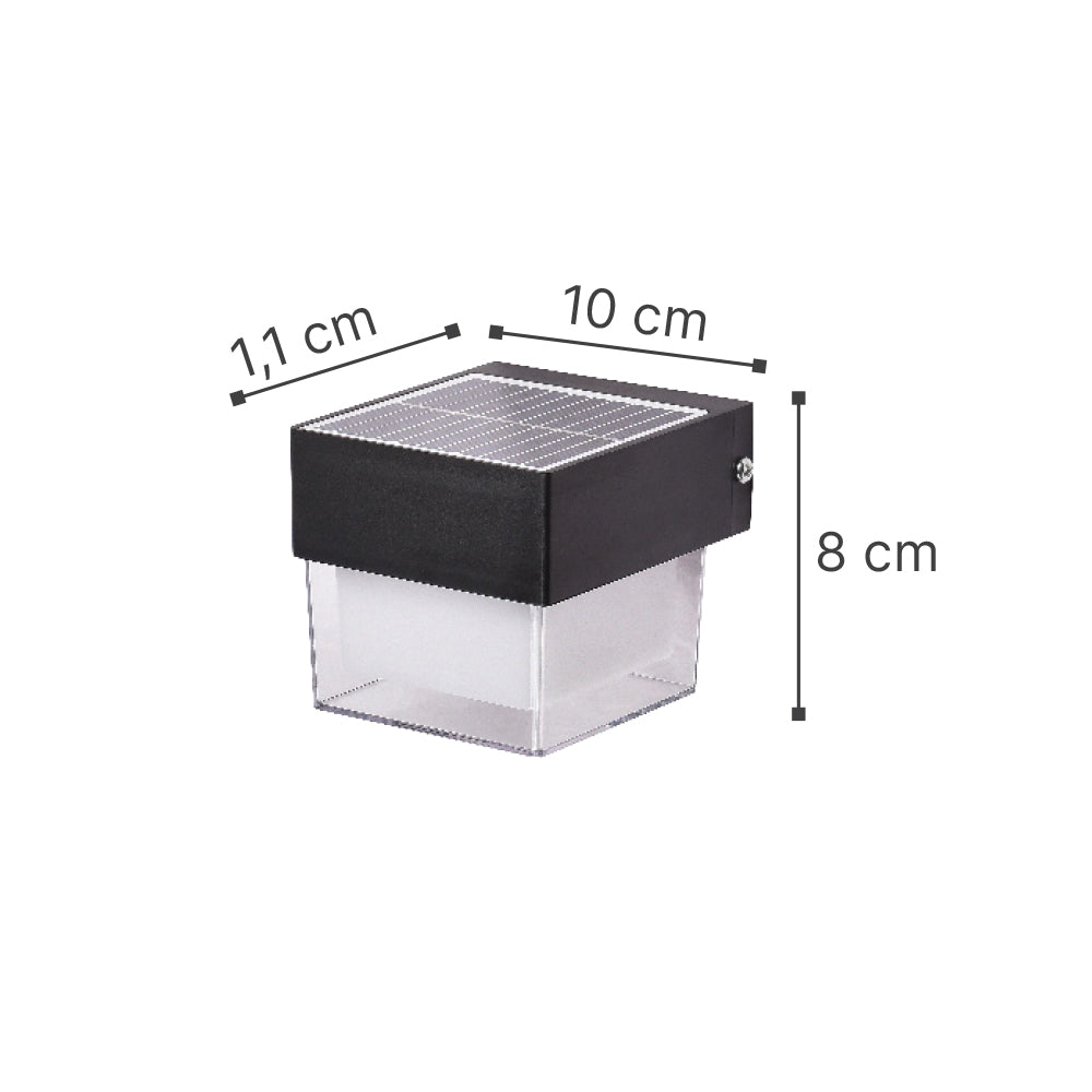 it-Lighting Grenada-LED 2W 3CCT Solar Wall Light in Black Color (80204410S)