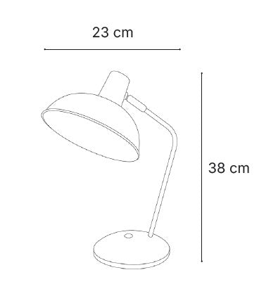 InLight Επιτραπέζιο φωτιστικό από μαύρο μέταλλο 1XE27 D:38cm (3051-Black)