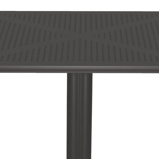 Τραπέζι Groovy pakoworld pp διατρητο ανθρακί 60x60x76εκ