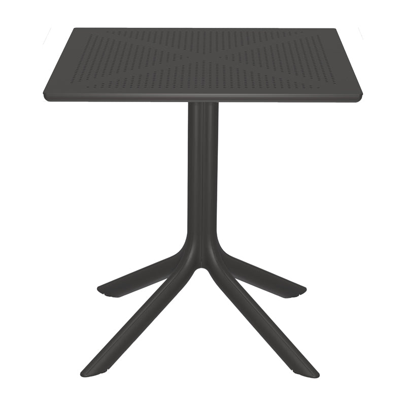 Τραπέζι Groovy pakoworld pp διατρητο ανθρακί 60x60x76εκ
