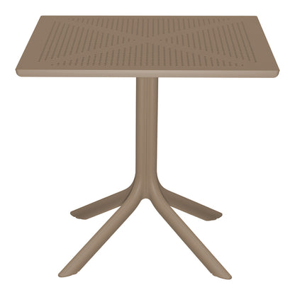 Τραπέζι Groovy pakoworld διατρητο pp cappuccino 80x80x74εκ