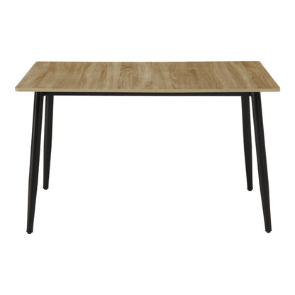Τραπέζι Loza pakoworld sonoma MDF με μαύρο μεταλλικό πόδι 120x70x73εκ