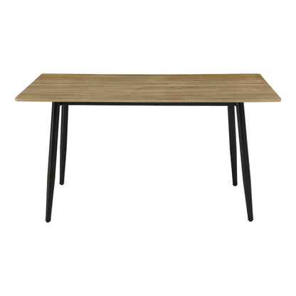 Τραπέζι Loza pakoworld sonoma MDF με μαύρο μεταλλικό πόδι 140x80x73εκ